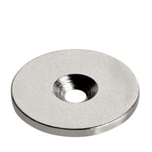 Disco de metal con agujero avellanado 34 mm