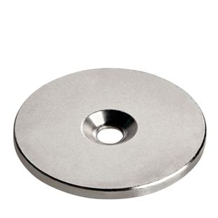 Disco de metal con agujero avellanado 42 mm