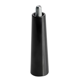 Mango de plástico con vástago roscado, negro M5x7 mm
