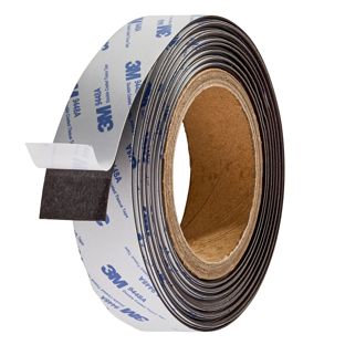Cinta magnética de neodimio, autoadhesiva, extra fuerte 30 mm | 100 g/cm² | 10 m | 0,5 mm