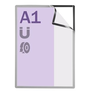 Marco magnético A1, autoadhesivo plata 