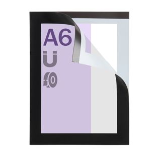 Marco magnético A6, autoadhesivo negro 