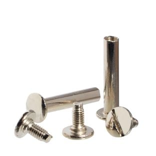 Tornillos para encuadernar, niquelados 