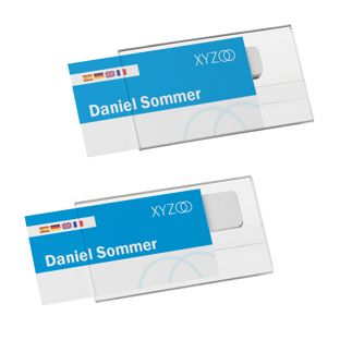 Tarjetas identificativas Acryl CLEAR magnéticas 