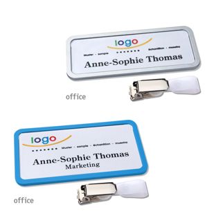 Tarjetas identificativas clip Office 