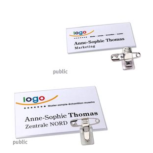 Tarjetas identificativas broche public 