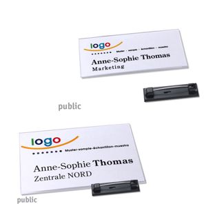 Tarjetas identificativas prendedor PUBLIC 