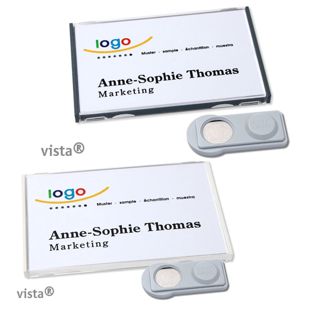Tarjetas identificativas VISTA magnéticas 