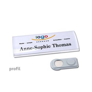 Tarjetas identificativas PROFIL magnéticas smag® imán | 75 x 27 mm