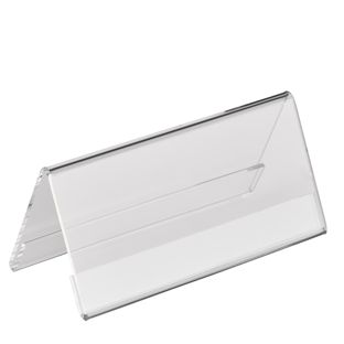 Portanombre de mesa, metacrilato formato horizontal | 120 x 55 mm