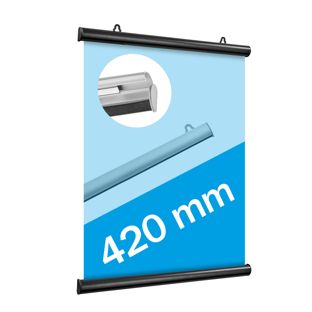 Porta carteles, aluminio, abatibles null | 420 mm