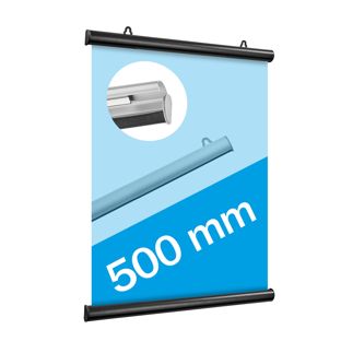Porta carteles, aluminio, abatibles null | 500 mm