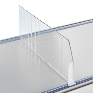 Separador "Flexible" con tope a la derecha, transparente 120 mm