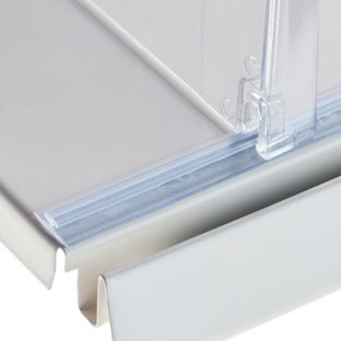Perfil guía para separadores, transparente 12 mm cinta adhesiva estándar  | 998 mm