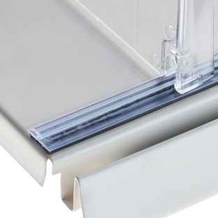 Perfil guía para separadores, transparente 12 mm cinta magnética  | 998 mm