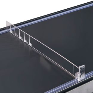 Separador "Flexible" con tope a la derecha, transparente 30 mm