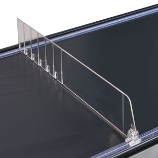 Separador "Flexible" sin tope frontal, transparente 60 mm | 335 mm