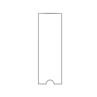 Fundas autoadhesivas para etiquetas, lado estrecho abierto 25 x 75 mm