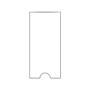 Fundas autoadhesivas para etiquetas, lado estrecho abierto 35 x 75 mm 