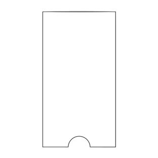 Fundas autoadhesivas para etiquetas, lado estrecho abierto 55 x 102 mm