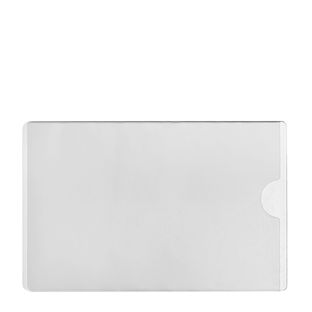 Sobres para tarjetas de visita, autoadhesivos, lámina de PP 60 x 95 mm  | ranura para el pulgar en el lado estrecho abierto 