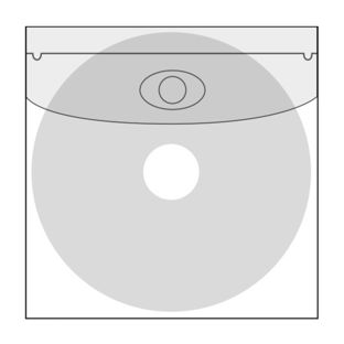 Estuches para CD, autoadhesivos, con solapa 