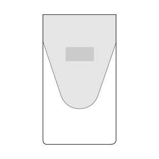 Sobres rectangulares de 52 x 92 mm con solapa, lado estrecho abierto 