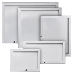 Vitrina anuncios, interiores y exteriores, resistente a la intemperie, plata 