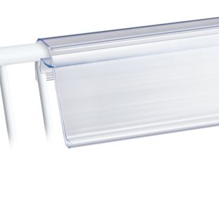 Regleta portaprecios KE para cestas de alambre 980 mm | transparente 