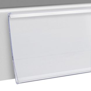 Regleta portaprecios DBR autoadhesiva con enganche en C 64 mm | 100 mm | para pegar (cinta adhesiva estándar) 