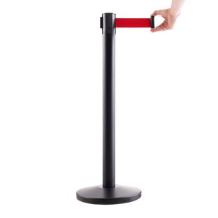 Poste separador negro, cinta roja 