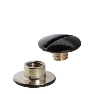 Tornillos para encuadernar, niquelados, cabeza barnizada en negro 2 mm