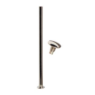 Tornillos para encuadernar, niquelados 80 mm | casquillo liso, Tornillos ranurados 