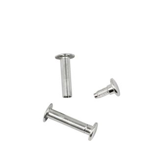 Tornillos para encuadernar con cabezal de inserción a presión, niquelados 24 mm