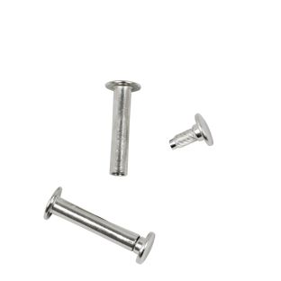 Tornillos para encuadernar con cabezal de inserción a presión, niquelados 29 mm