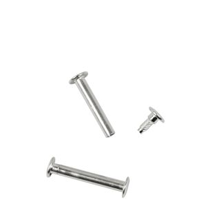 Tornillos para encuadernar con cabezal de inserción a presión, niquelados 30 mm