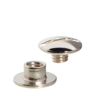 Tornillos para encuadernar, niquelados 10 mm | casquillo liso, Tornillos ranurados 