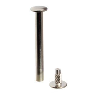 Tornillos para encuadernar con cabezal de inserción a presión, niquelados 40 mm