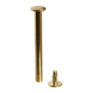 Tornillos para encuadernar con cabezal de inserción a presión, latonados 45 mm