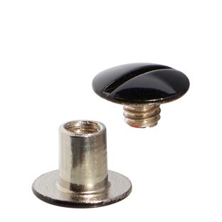 Tornillos para encuadernar, niquelados, cabeza barnizada en negro 5 mm
