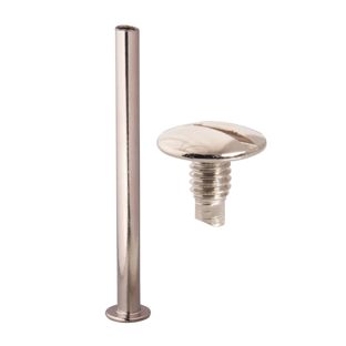 Tornillos para encuadernar, niquelados 50 mm | casquillo liso, Tornillos ranurados 