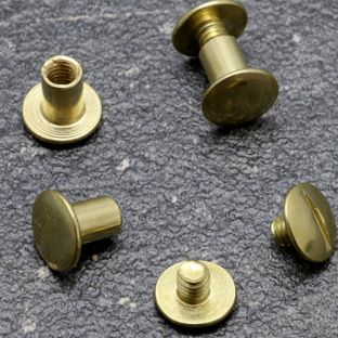 Tornillos para encuadernar, latonados null | 9 mm
