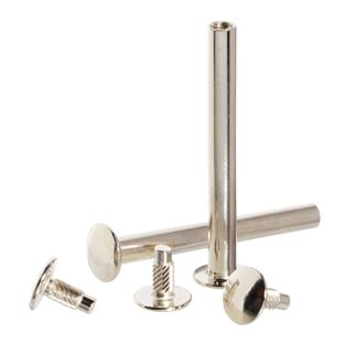 Tornillos para encuadernar con cabezal de inserción a presión, niquelados 