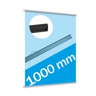 Porrta carteles, plástico 1000 mm | transparente  | 2 colgantes 