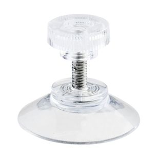 Ventosas con tuerca moleteada 30 mm | M4, 10 mm de largo  | arandela de plástico transparente 