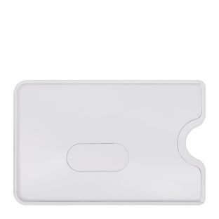 Fundas para tarjetas de crédito con troquelado de agujero oblongo, transparente 