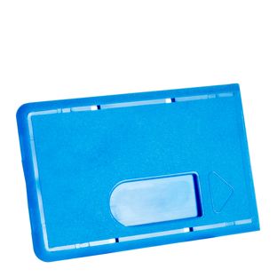 Fundas para tarjetas de crédito plástico duro con ranura pulgar 