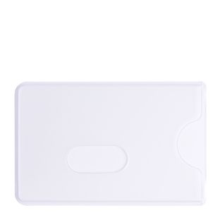 Fundas para tarjetas de crédito con protección RFID y troquelado de agujero oblongo, 59 x 88 mm, blanco 