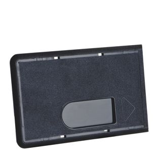 Fundas para tarjetas de crédito plástico duro con ranura pulgar null