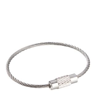 Conector de cable de acero con cierre giratorio, plateado paquete de 10 unidades (bolsa de cierre a presión) | 110 mm
